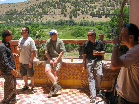 Sur la terrasse du gite