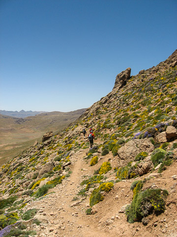 Descente vers le plateau de