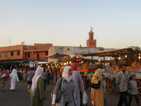 Marakech : Place jemaa el fna