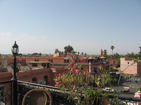 Vue depuis la terrasse du riad Omar