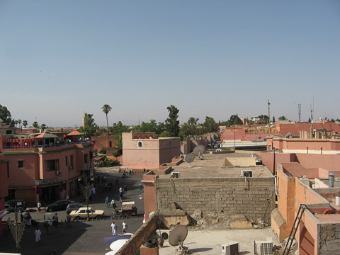 Vue depuis la terrasse du riad Omar
